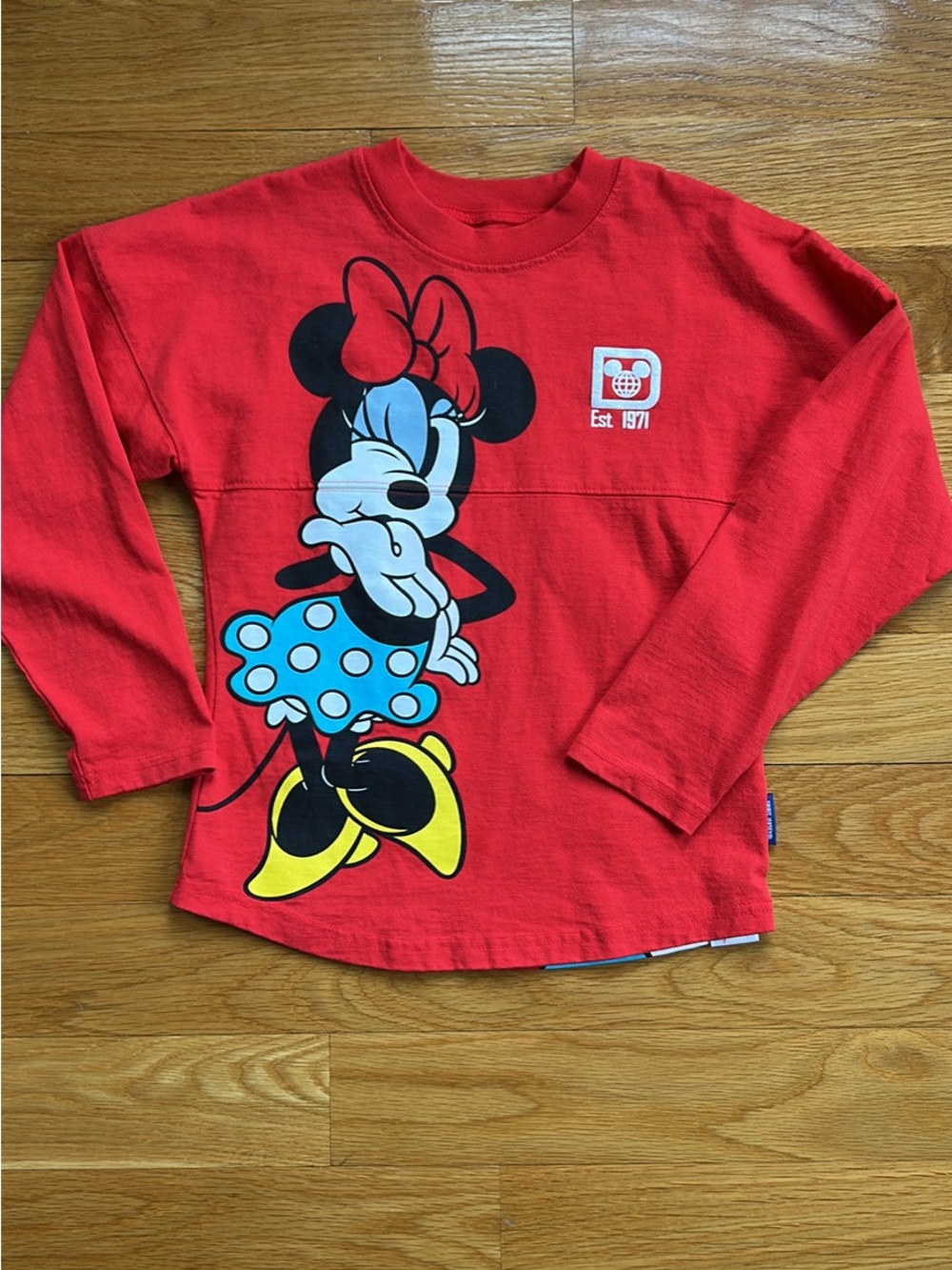 Disney Red Long-Sleeve Minnie Mouse Graphic Tee